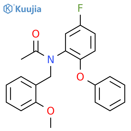 Acetamide, N-(5-fluoro-2-phenoxyphenyl)-N-[(2-methoxyphenyl)methyl]- structure