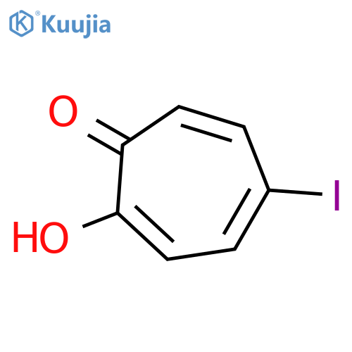2,4,6-Cycloheptatrien-1-one, 2-hydroxy-5-iodo- structure