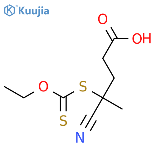 Pentanoic acid, 4-cyano-4-[(ethoxythioxomethyl)thio]- structure