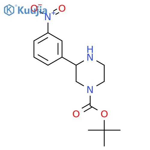 tert-butyl 3-(3-nitrophenyl)piperazine-1-carboxylate structure