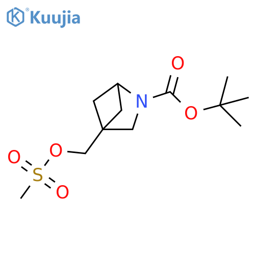tert-butyl 4-(methylsulfonyloxymethyl)-2-azabicyclo[2.1.1]hexane-2-carboxylate structure