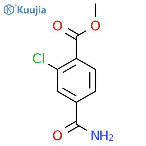 Benzoic acid, 4-(aminocarbonyl)-2-chloro-, methyl ester structure
