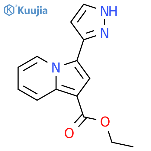 Ethyl 3-(1H-Pyrazol-3-Yl)Indolizine-1-Carboxylate structure