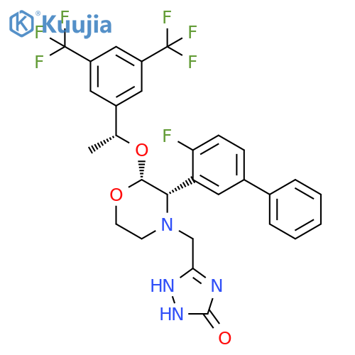 3-Des-(4-fluorophenyl) 3-(2R,3S,R)-(4-Fluorobiphen-3-yl) Aprepitant structure