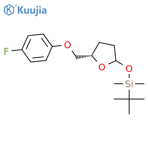tert-Butyl({(5S)-5-[(4-fluorophenoxy)methyl]oxolan-2-yl}oxy)dimethylsilane structure