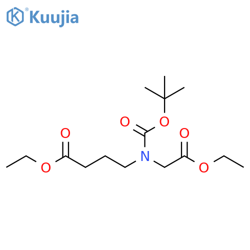 ethyl 4-((tert-butoxycarbonyl)(2-ethoxy-2-oxoethyl)amino)butanoate structure