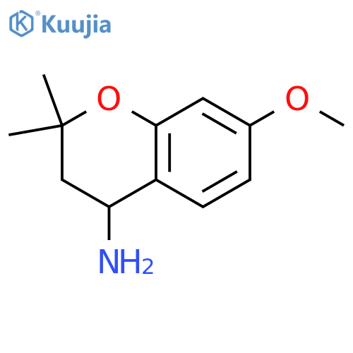 (7-methoxy-2,2-dimethyl-3,4-dihydro-2H-chromen-4-yl)amine structure