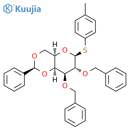 β-D-Galactopyranoside, 4-methylphenyl 2,3-bis-O-(phenylmethyl)-4,6-O-[(S)-phenylmethylene]-1-thio- structure