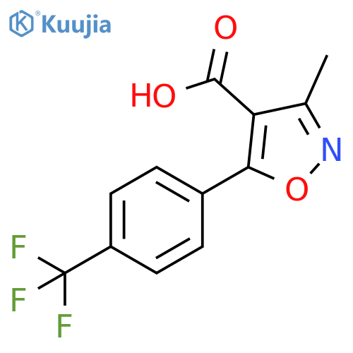 3-Methyl-5-(4-trifluoromethyl-phenyl)-isoxazole-4-carboxylic acid structure
