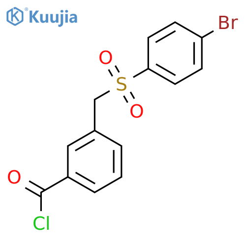 3-[(4-Bromophenyl)sulfonylmethyl]benzoyl chloride structure