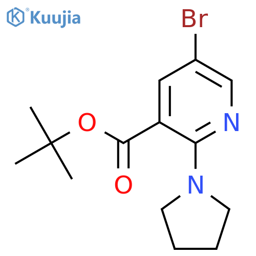 5-Bromo-2-pyrrolidin-1-yl-nicotinic acid tert-butyl ester structure