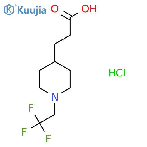 3-1-(2,2,2-Trifluoro-ethyl)-piperidin-4-yl-propionic acid hydrochloride structure