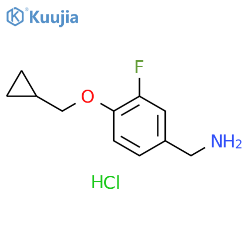 4-Cyclopropylmethoxy-3-fluorobenzylamine hydrochloride structure