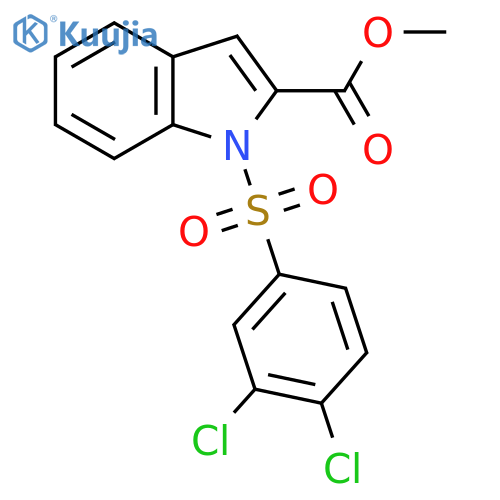 1-(3,4-Dichloro-benzenesulfonyl)-1H-indole-2-carboxylic acid methyl ester structure