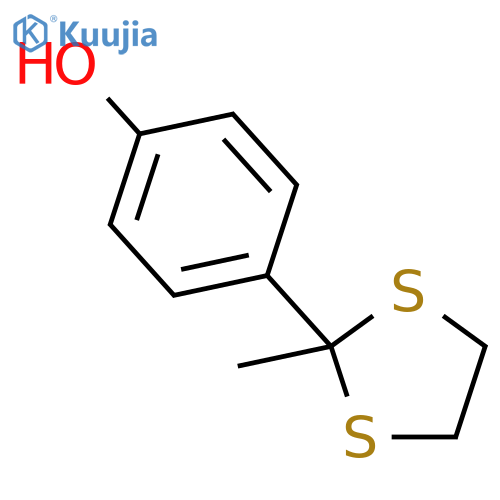 4-(2-Methyl-1,3-dithiolan-2-yl)benzenol structure
