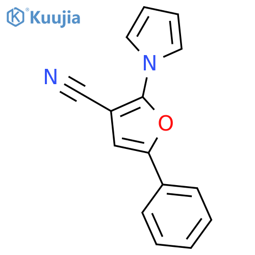 5-Phenyl-2-(1H-pyrrol-1-yl)-3-furonitrile structure