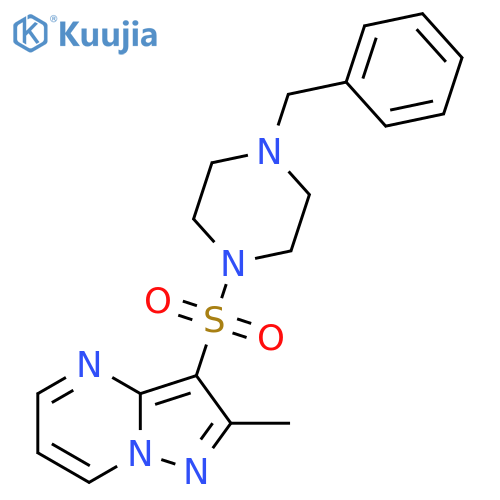 3-[(4-Benzyl-1-piperazinyl)sulfonyl]-2-methylpyrazolo[1,5-a]pyrimidine structure