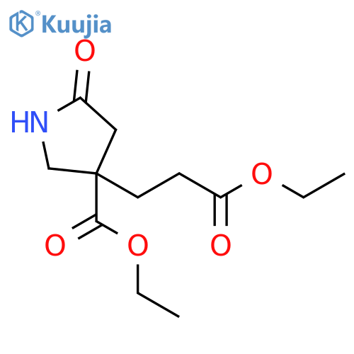 3-Pyrrolidinepropanoic acid, 3-(ethoxycarbonyl)-5-oxo-, ethyl ester structure