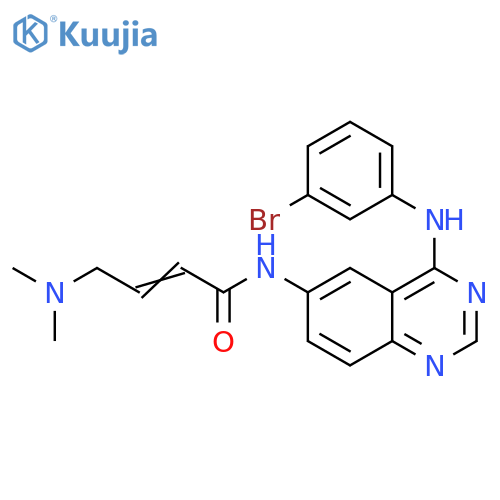 N-[4-(3-Bromophenylamino)quinazolin-6-yl]-4-(dimethylamino)-2(E)-butenamide structure