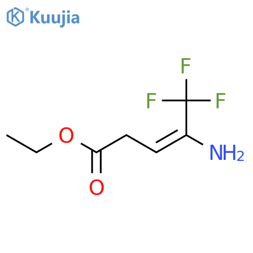Ethyl 4-amino-5,5,5-trifluoropent-3-enoate structure