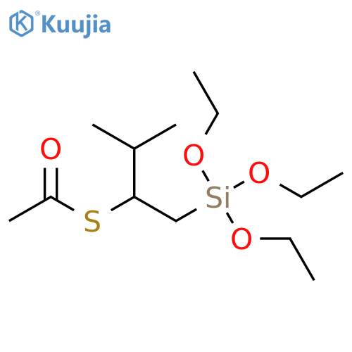 Ethanethioic acid, S-[2-methyl-1-[(triethoxysilyl)methyl]propyl] ester structure