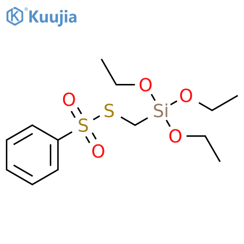 Benzenesulfonothioic acid, S-[(triethoxysilyl)methyl] ester structure