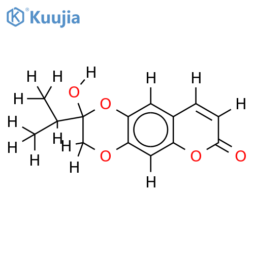 2-Hydroxy-2-(propyl-(2))-7-oxo-2,3-dihydro-7H-pyrano[2,3-g]-1,4-benzodioxin structure