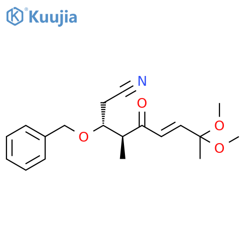 6-Nonenenitrile, 8,8-dimethoxy-4-methyl-5-oxo-3-(phenylmethoxy)-, (3R,4S,6E)- structure
