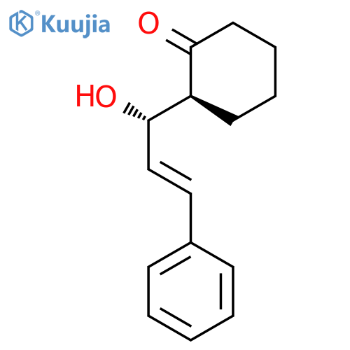 Cyclohexanone, 2-[(1S,2E)-1-hydroxy-3-phenyl-2-propenyl]-, (2S)- structure
