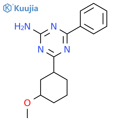 1,3,5-Triazin-2-amine, 4-(3-methoxycyclohexyl)-6-phenyl- structure