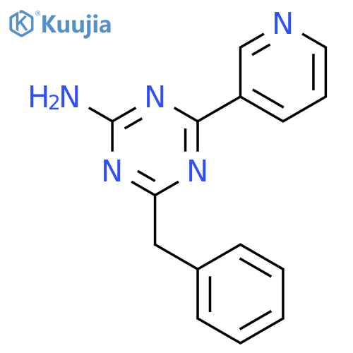 1,3,5-Triazin-2-amine, 4-(phenylmethyl)-6-(3-pyridinyl)- structure