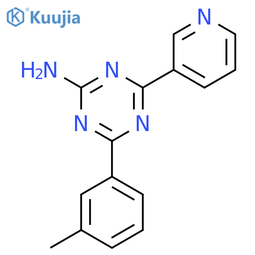 1,3,5-Triazin-2-amine, 4-(3-methylphenyl)-6-(3-pyridinyl)- structure