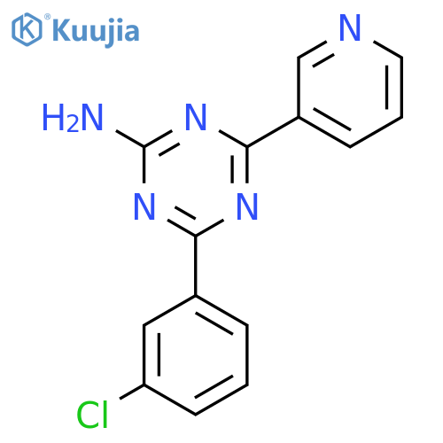 1,3,5-Triazin-2-amine, 4-(3-chlorophenyl)-6-(3-pyridinyl)- structure