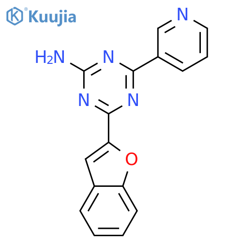 1,3,5-Triazin-2-amine, 4-(2-benzofuranyl)-6-(3-pyridinyl)- structure