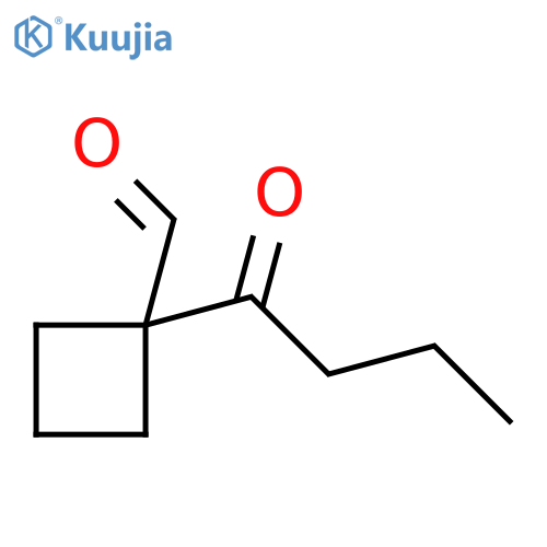 Cyclobutanecarboxaldehyde,1-(1-oxobutyl)- structure