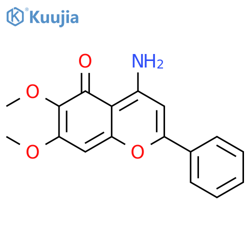 5H-1-Benzopyran-5-one,4-amino-6,7-dimethoxy-2-phenyl- structure