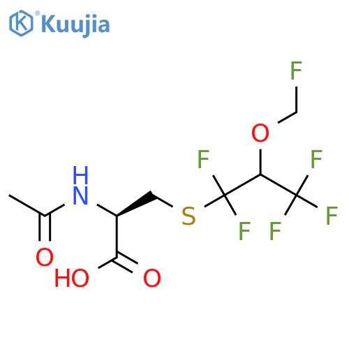 N-Acetyl-S-[1,1,3,3,3-pentafluoro-2-(fluoromethoxy)propyl]-L-cysteine structure