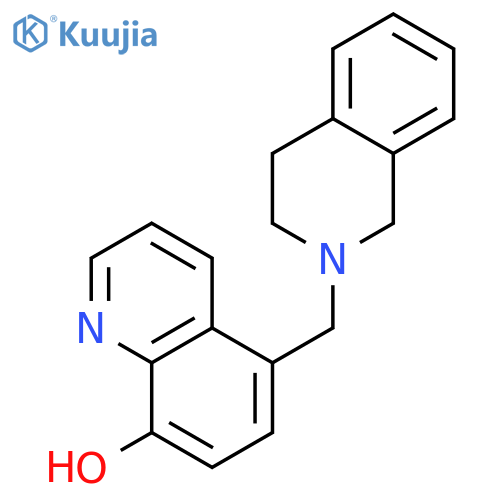 5-(1,2,3,4-tetrahydroisoquinolin-2-yl)methylquinolin-8-ol structure