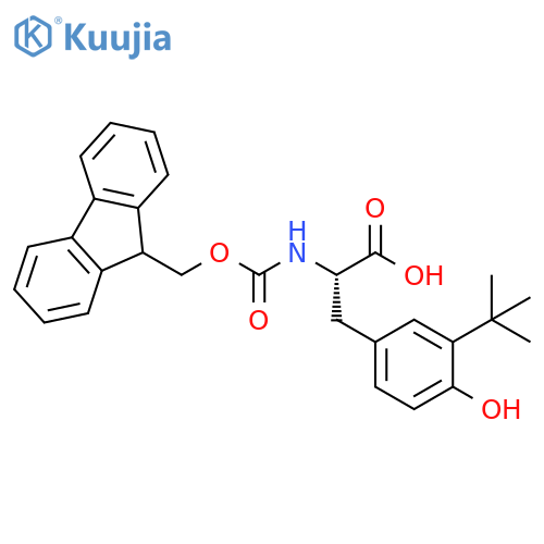 N-alpha-(9-Fluorenylmethyloxycarbonyl)-3-t-butyl-L-tyrosine structure