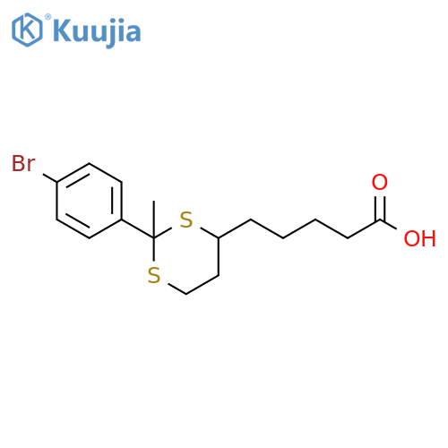 1,3-Dithiane-4-pentanoic acid, 2-(4-bromophenyl)-2-methyl- structure