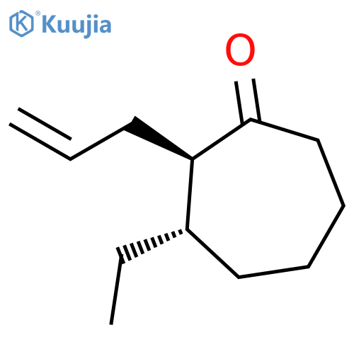 Cycloheptanone, 3-ethyl-2-(2-propenyl)-, (2R,3S)- structure