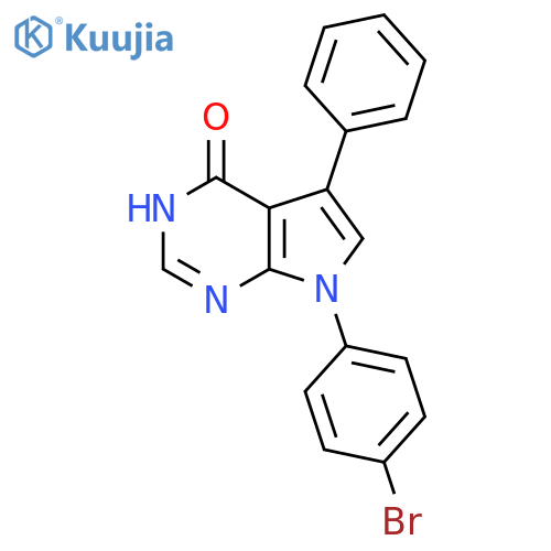 7-(4-bromophenyl)-5-phenyl-7H-pyrrolo[2,3-d]pyrimidin-4-ol structure