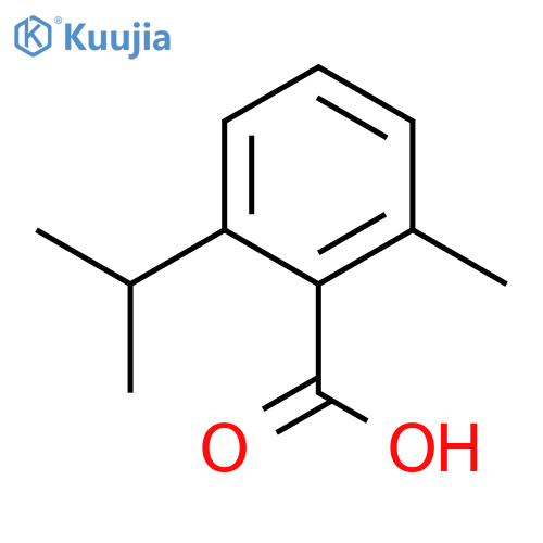 Benzoic acid, 2-methyl-6-(1-methylethyl)- structure