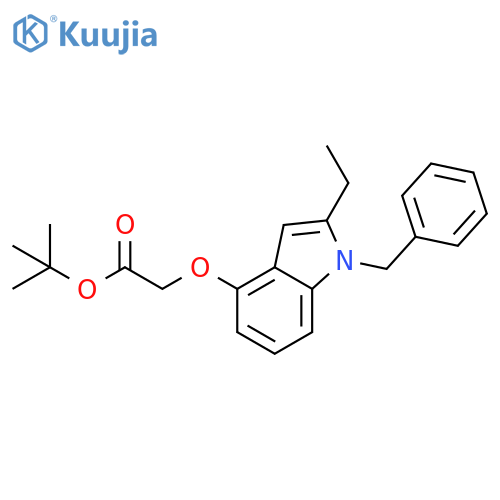 tert-Butyl 2-(1-benzyl-2-ethyl-1H-indol-4-yloxy)acetate structure