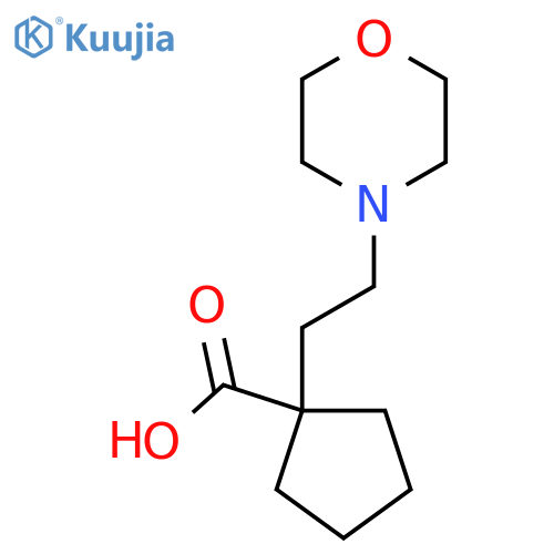 1-2-(morpholin-4-yl)ethylcyclopentane-1-carboxylic acid structure