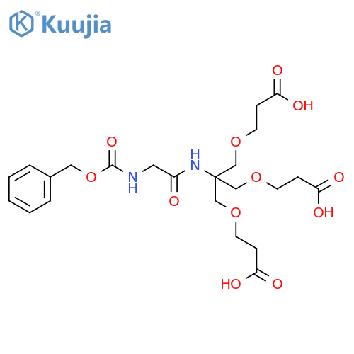 8,8-Bis((2-carboxyethoxy)methyl)-3,6-dioxo-1-phenyl-2,10-dioxa-4,7-diazatridecan-13-oic acid structure
