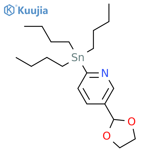 5-(1,3-Dioxolan-2-YL)-2-(tributylstannyl)pyridine structure