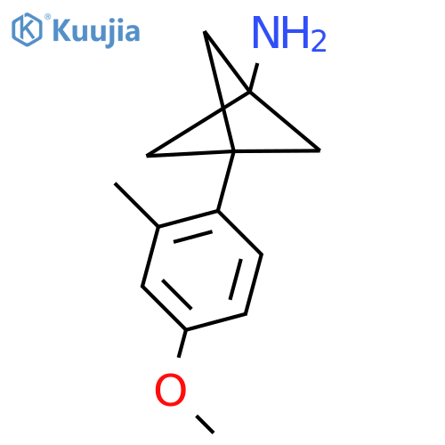 3-(4-Methoxy-2-methylphenyl)bicyclo[1.1.1]pentan-1-amine structure