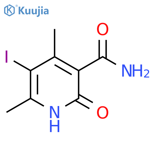 2-hydroxy-5-iodo-4,6-dimethylpyridine-3-carboxamide structure