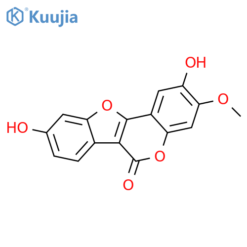 6H-Benzofuro[3,2-c][1]benzopyran-6-one,2,9-dihydroxy-3-methoxy- structure